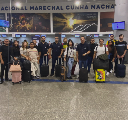 Embarque do grupo ViagemSLZ no aeroporto Marechal Cunha Machado