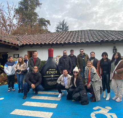 Grupo ViagemSLZ em vinícola no Chile